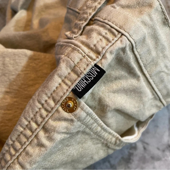 Vintage MOSCHINO Jeans Wide Leg Gold Shimmer Spice Girls - Picture 4 of 9